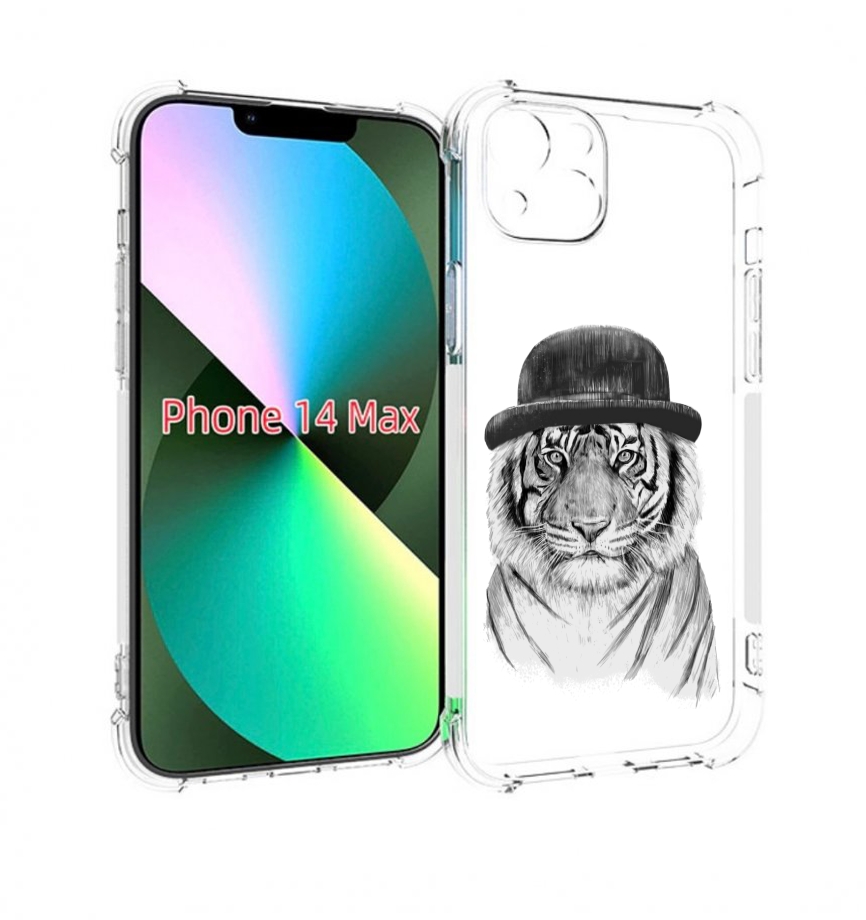 

Чехол MyPads тигр британец для iPhone 14 Plus (6.7), Прозрачный, Tocco