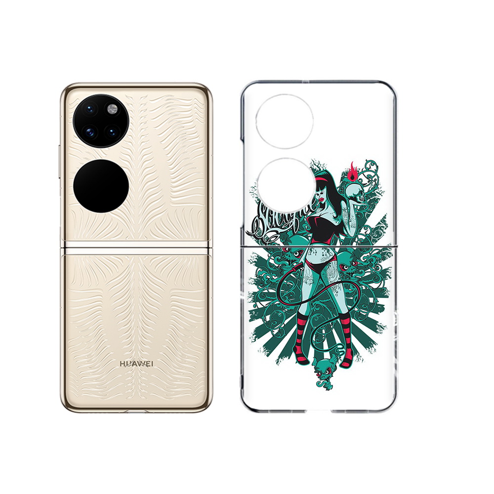 Чехол MyPads Tocco для Huawei P50 нарисованная девушка в татуировках (PT225999.71.499)