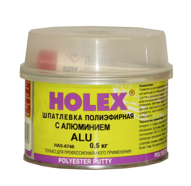 Шпатлевка С Алюминием Holex Alu 0,5 Кг Holex Has-6748