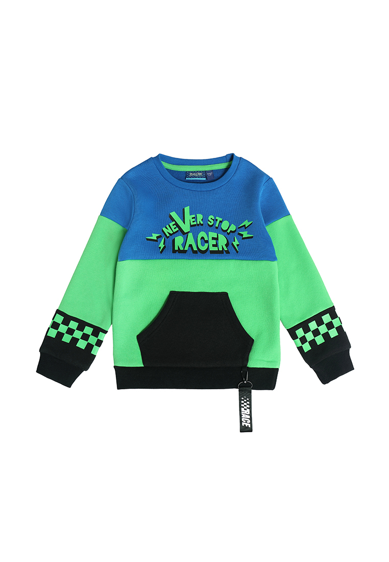 

Свитшот детский Max&Jessi AW23C23603318, синий, зеленый, черный, 92, AW23C23603318