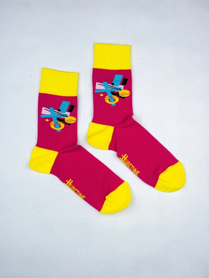 

Носки мужские #цветныеноски CN006 цв. красный р.36-40, CN006