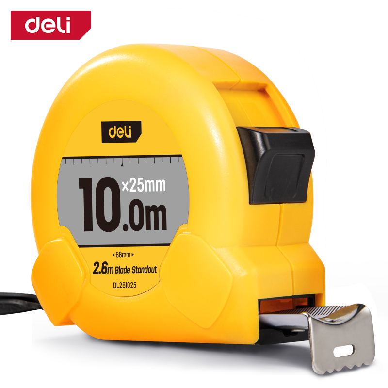 Рулетка Deli DL281025 10м х 25мм, метрическая