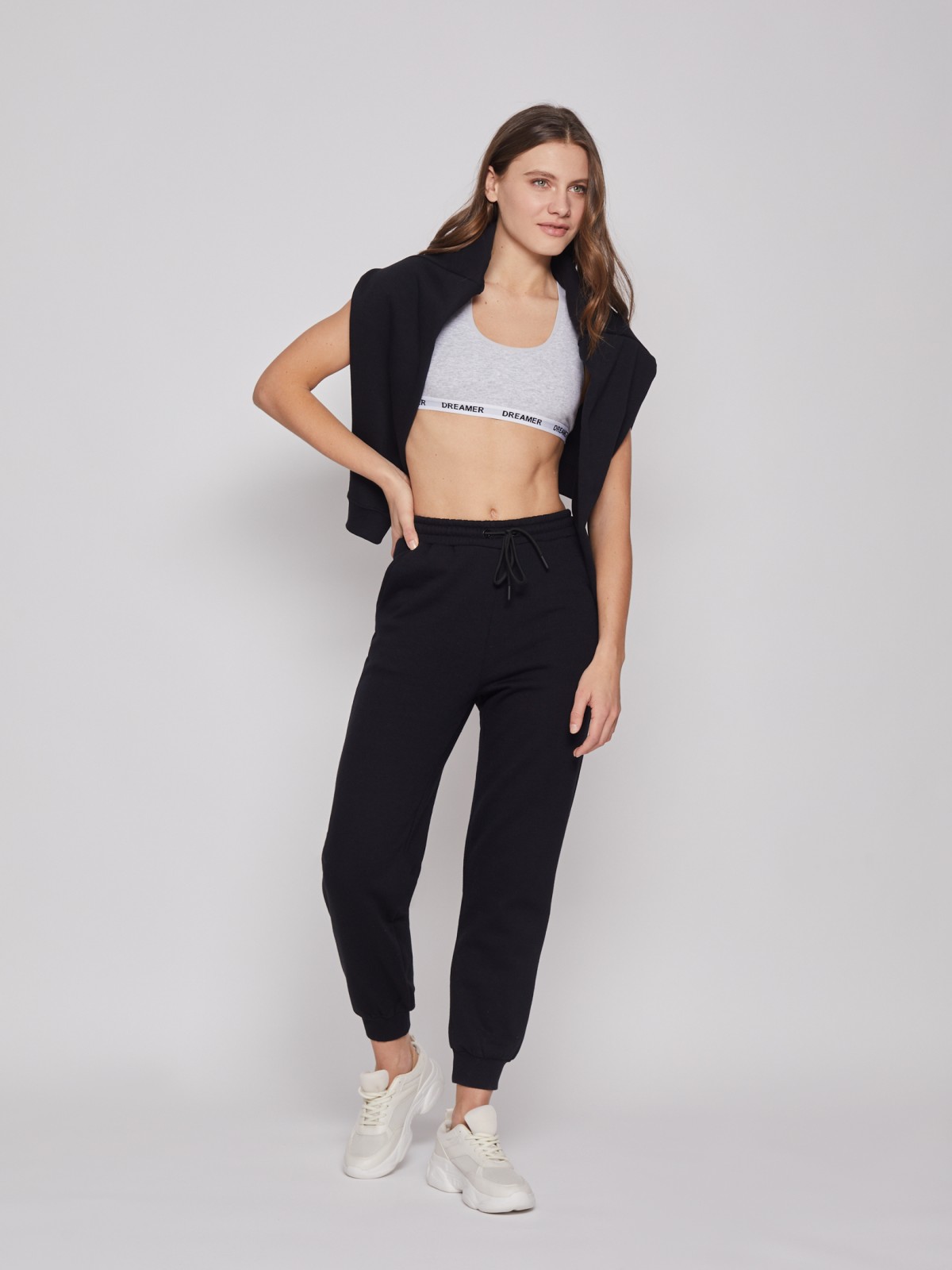 

Спортивные брюки женские Zolla 022327610062 черные S, 022327610062