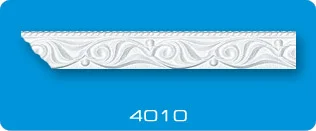 фото Плинтус потолочный формат 4010 инжекционный белый 1,3 м