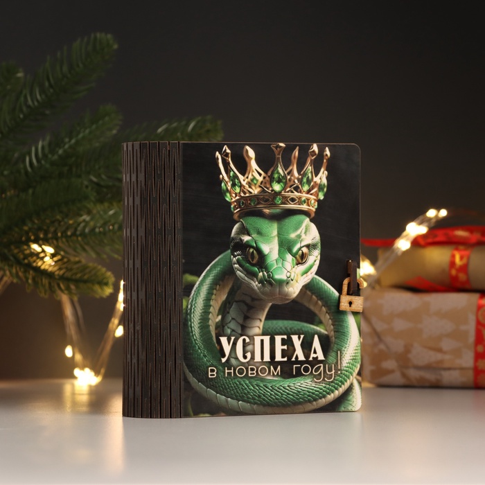 

Новогодняя шкатулка-книга "Успеха" 14х12х5 см, Разноцветный
