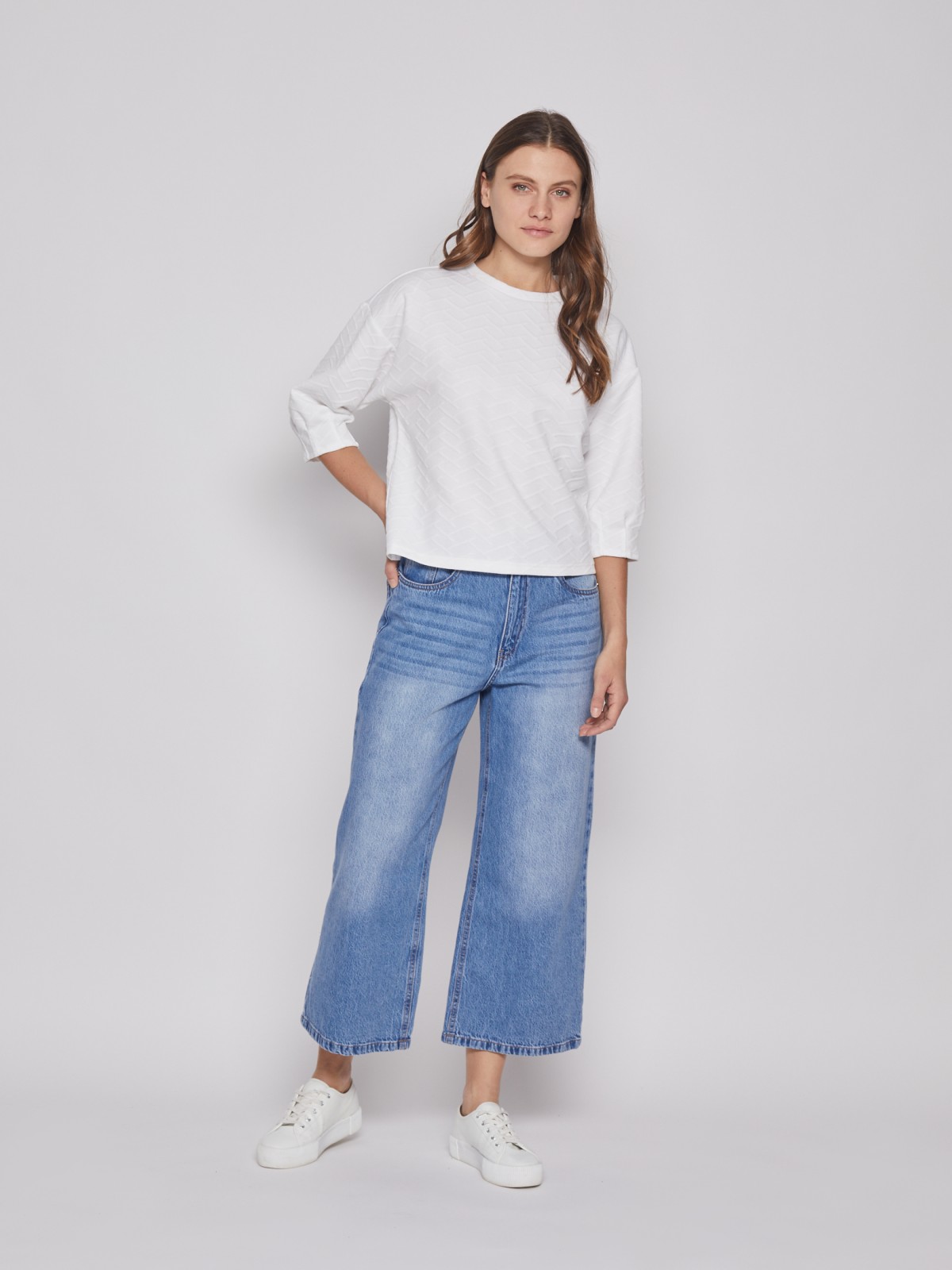 

Свитшот женский Zolla 02232319F023 белый L, 02232319F023