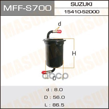 фото Фильтр топливный mazda demio (dw) 97-02 masuma masuma арт. mffs700