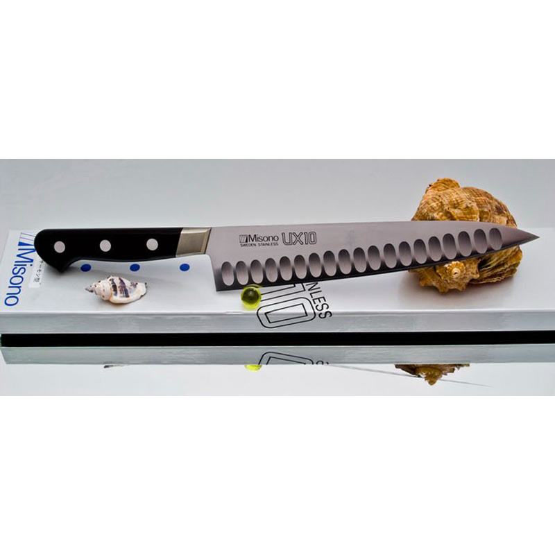 

Кухонный нож Misono UX10 Steel с проточкой Gyuto 180mm, UXP761