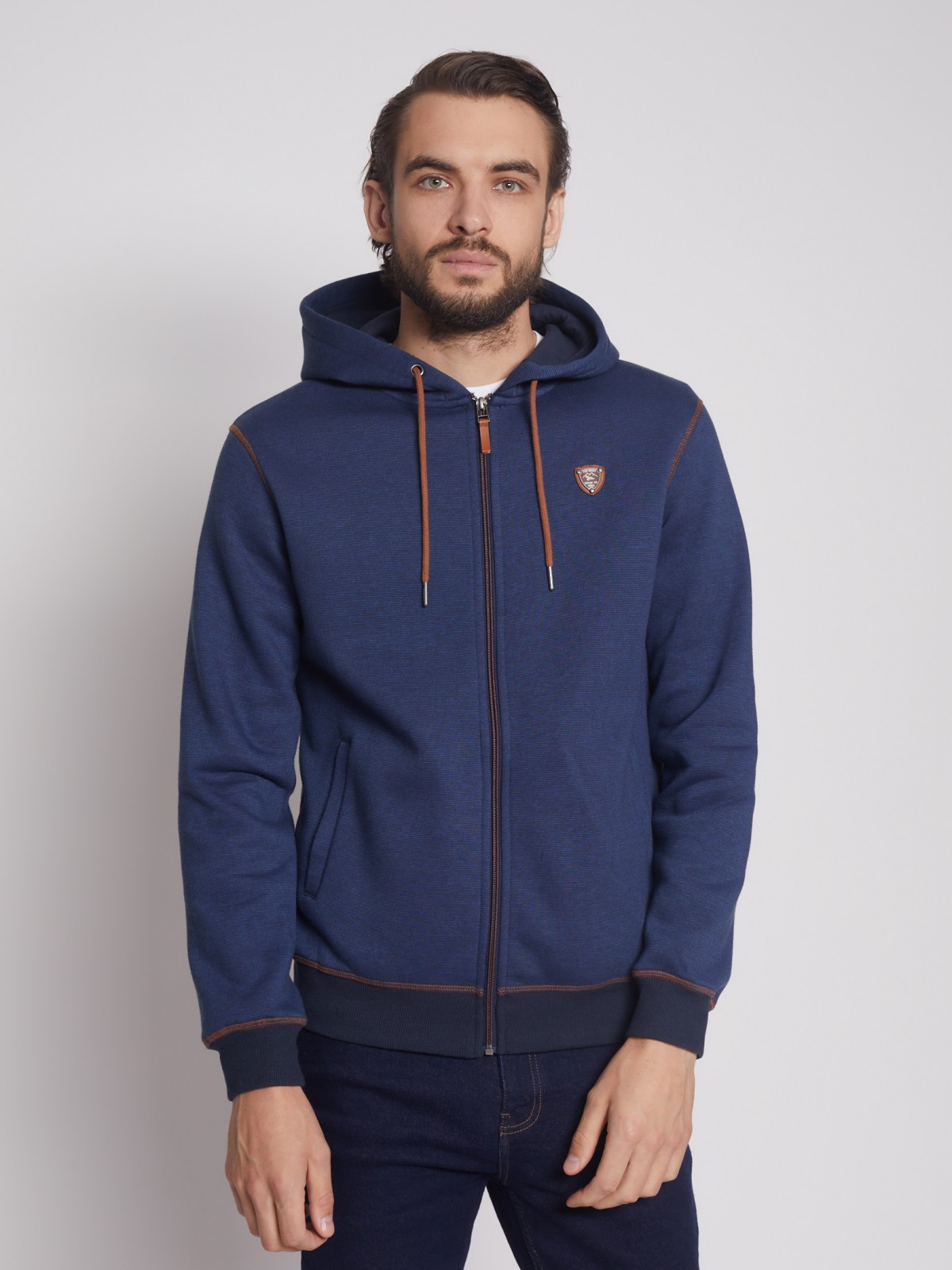

Толстовка мужская Zolla 01232432F023 синяя 3XL, 01232432F023