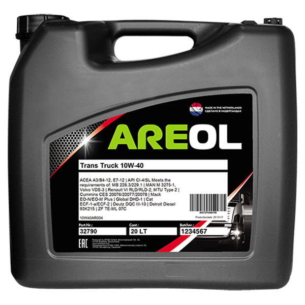 фото Моторное масло areol trans truck 10w40 (20l) п/син