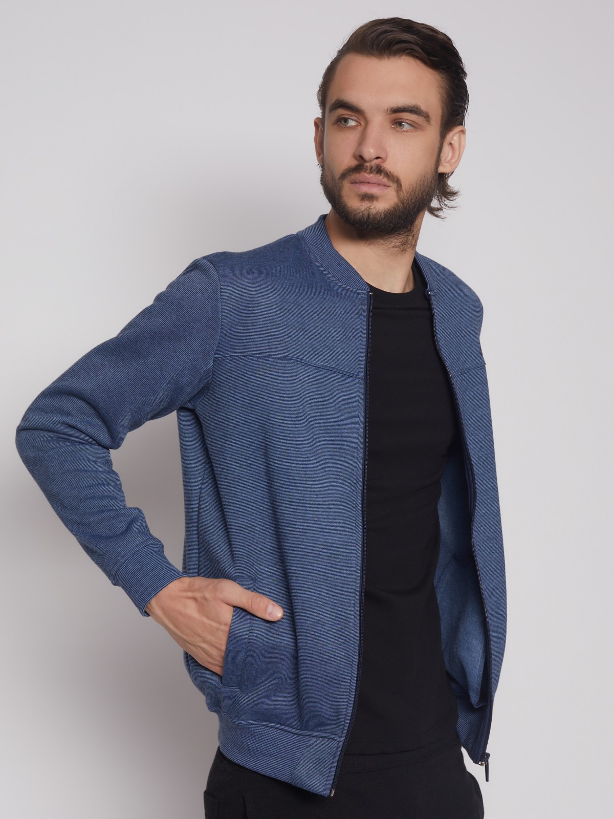 

Толстовка мужская Zolla 01232432F033 синяя XL, 01232432F033