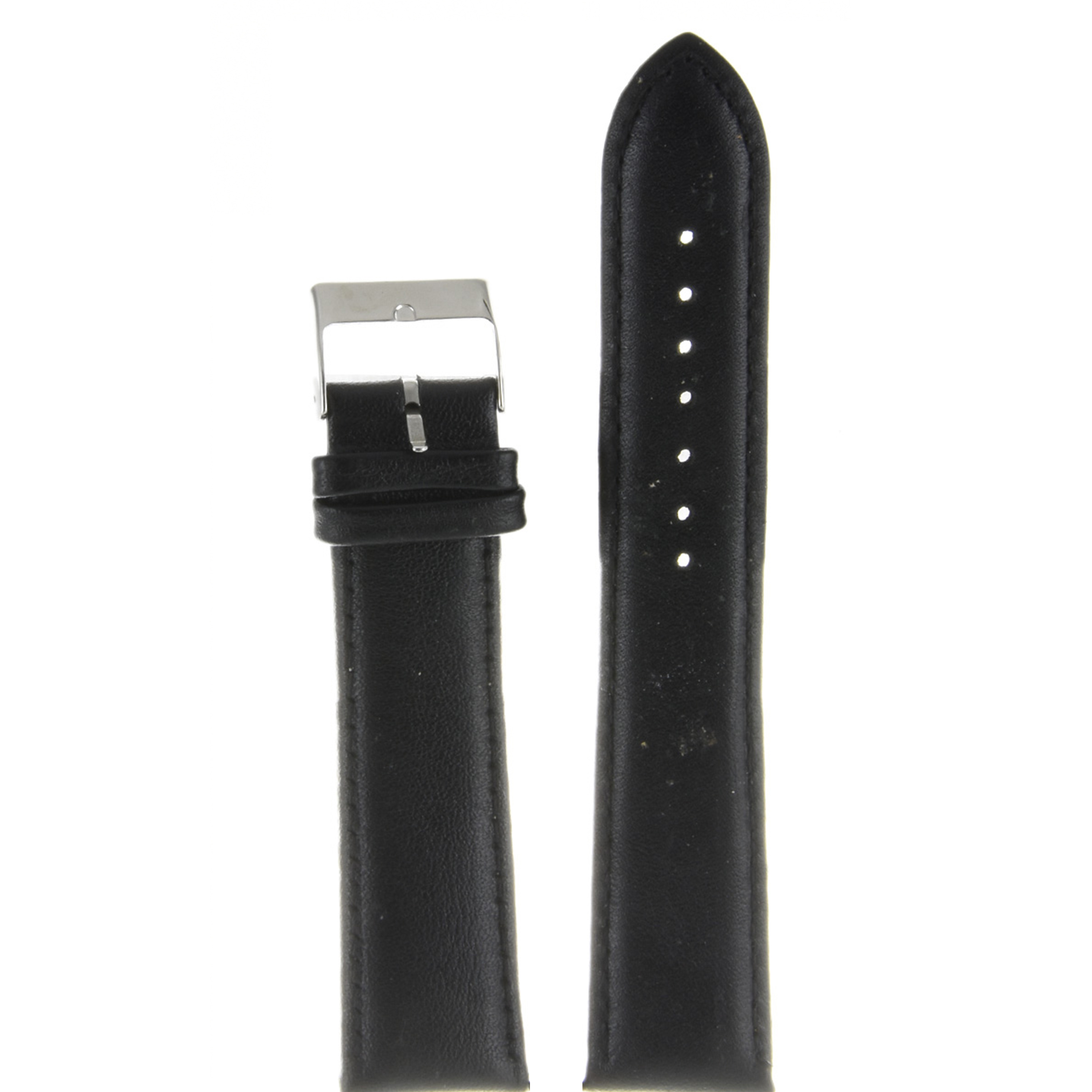 

Ремешок из двух частей мужской Nagata Leather 22 черный/серебро, 22