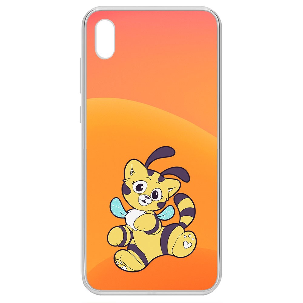 фото Чехол-накладка krutoff clear case хаги ваги - кошка-пчёлка для honor 8s prime