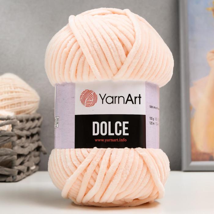 

Пряжа Dolce 100% микрополиэстер 120м/100гр (779 св персик), Бежевый