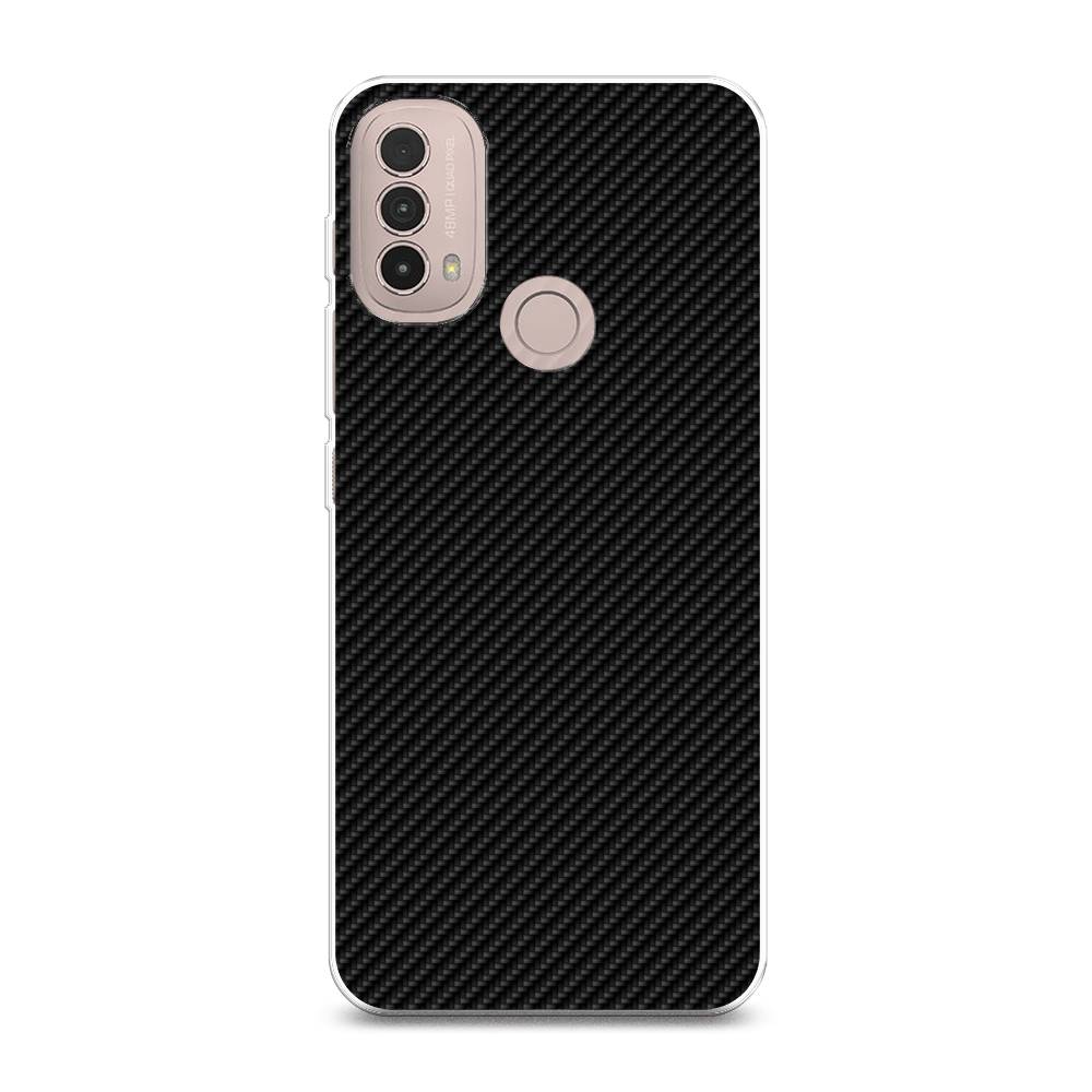 

Силиконовый чехол "Черный карбон" на Motorola Moto E40, 243650-3