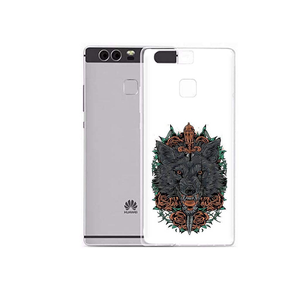 

Чехол MyPads Tocco для Huawei P9 Plus красивый злой волк (PT31455.54.409), Прозрачный, Tocco