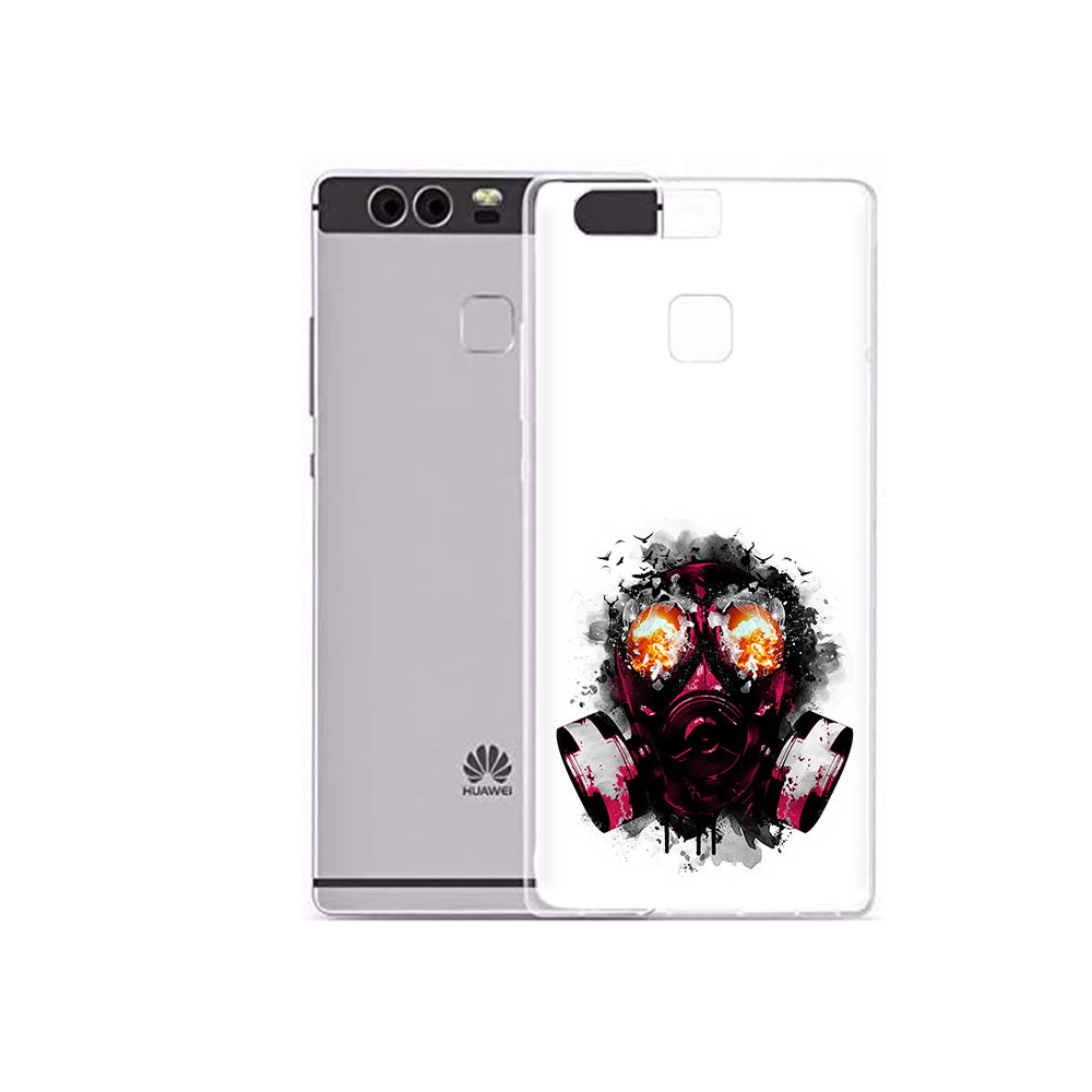 

Чехол MyPads Tocco для Huawei P9 Plus красный противогаз (PT31455.54.412), Прозрачный, Tocco