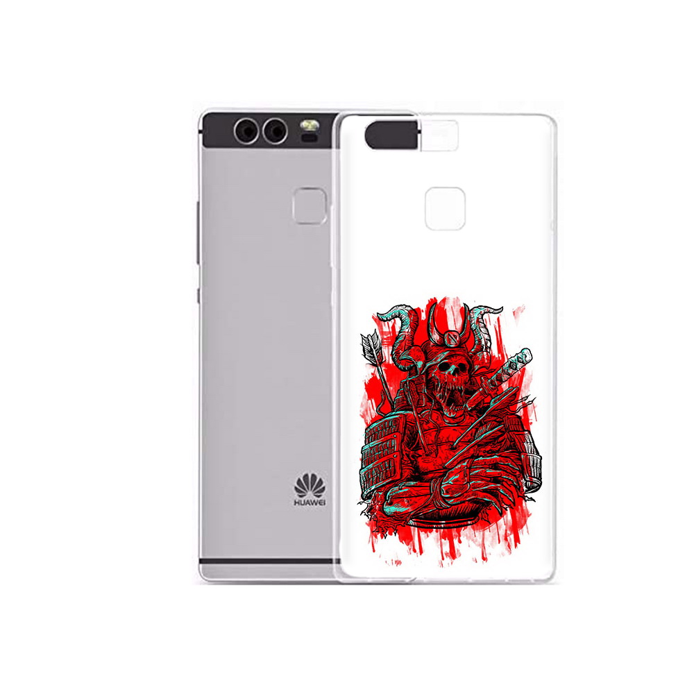 Чехол MyPads Tocco для Huawei P9 Plus красный скелет воин (PT31455.54.413)