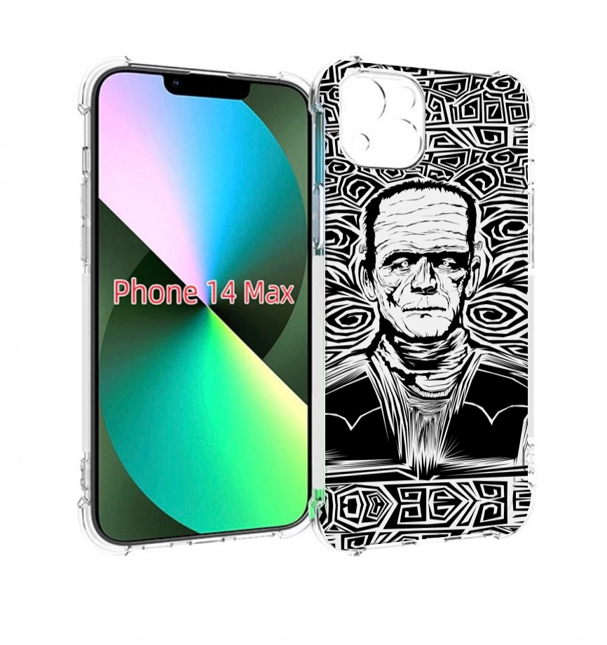

Чехол MyPads франкенштейн черно белый для iPhone 14 Plus (6.7), Прозрачный, Tocco