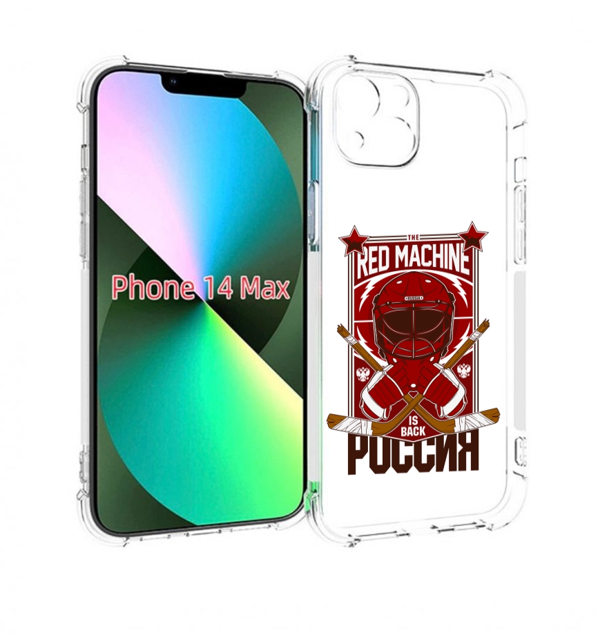 

Чехол MyPads хоккей россия для iPhone 14 Plus (6.7), Прозрачный, Tocco