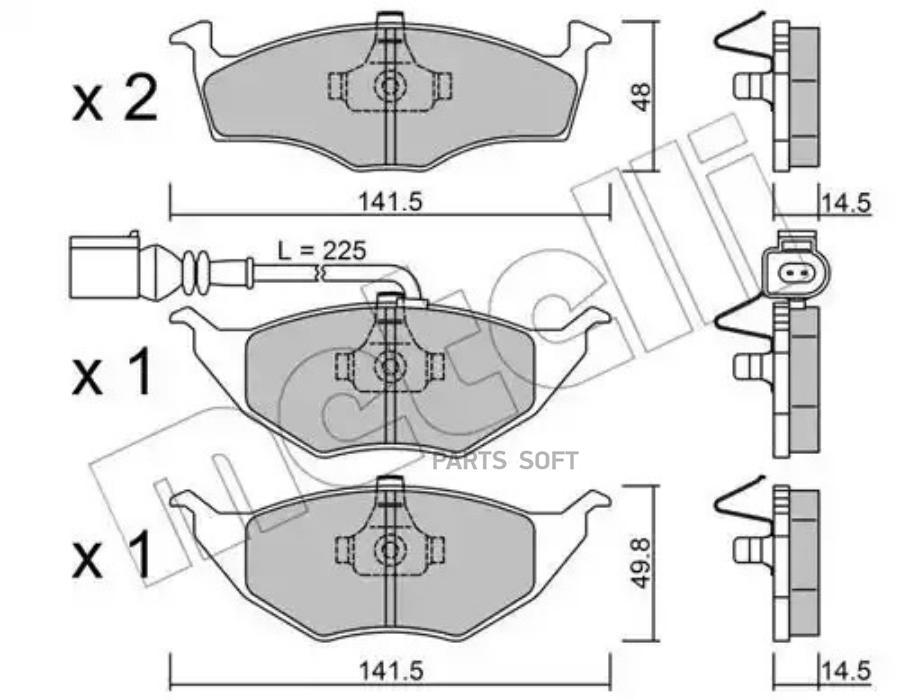 

Тормозные колодки METELLI 22-0345-1