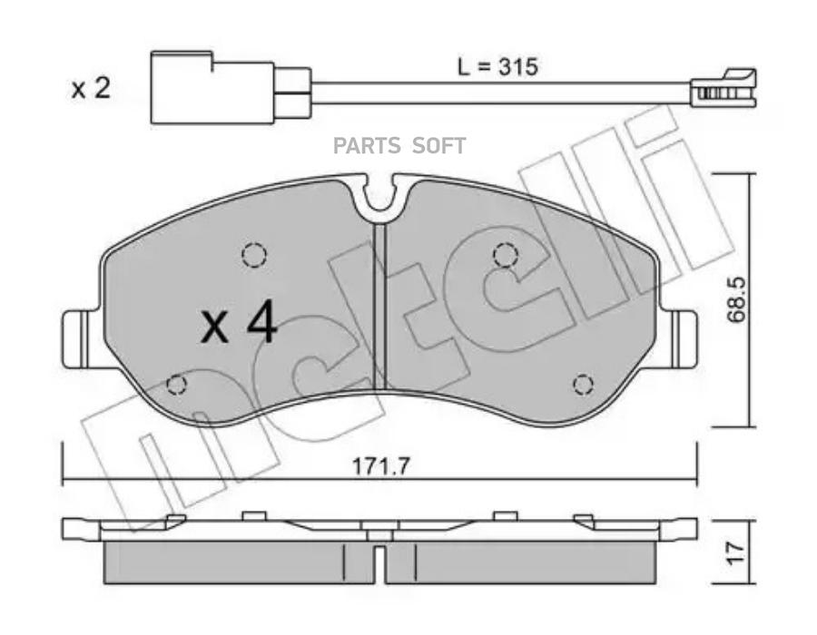 Тормозные колодки METELLI 22-0990-0