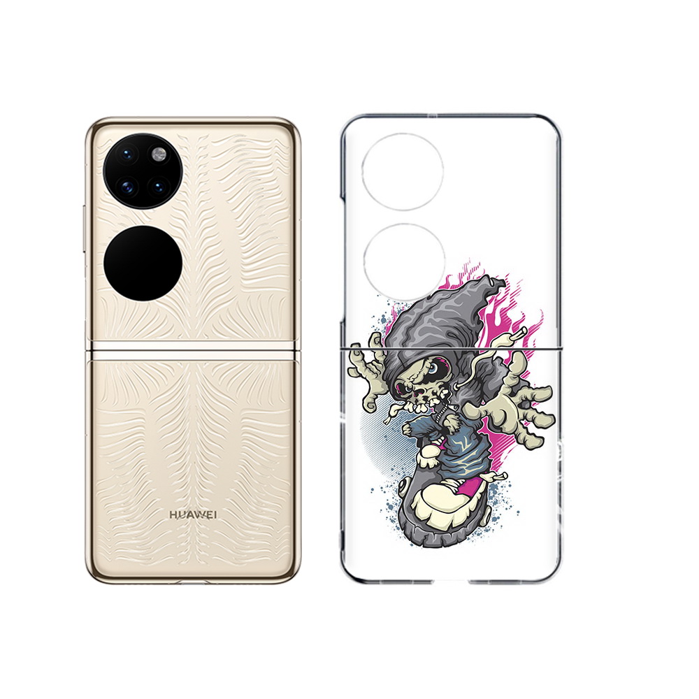 фото Чехол mypads tocco для huawei p50 нарисованный скелет на скейт борде (pt225999.71.512)