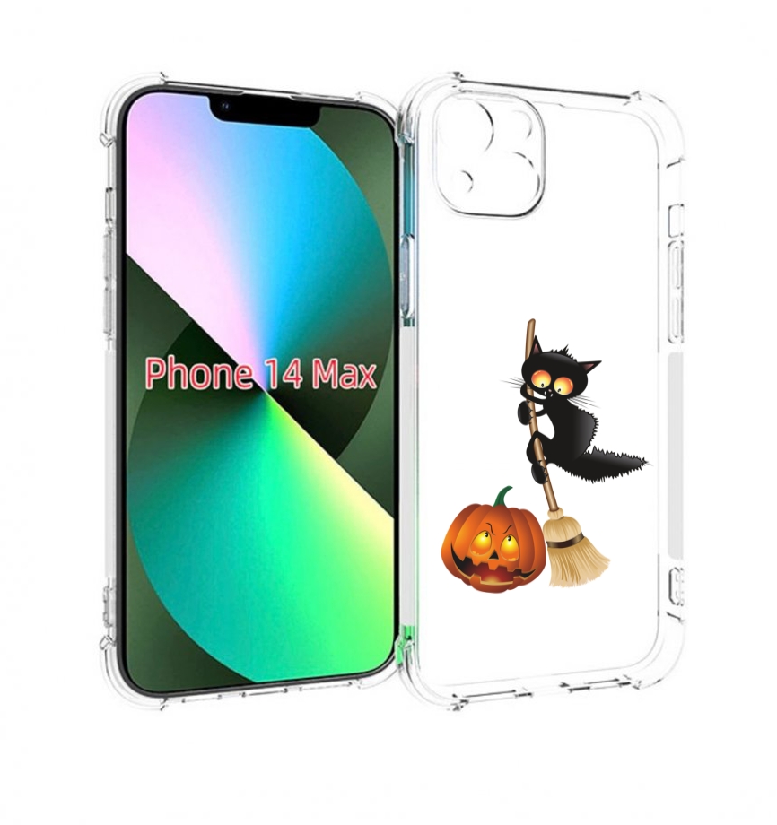 

Чехол MyPads хэлуинский котик для iPhone 14 Plus (6.7), Прозрачный, Tocco