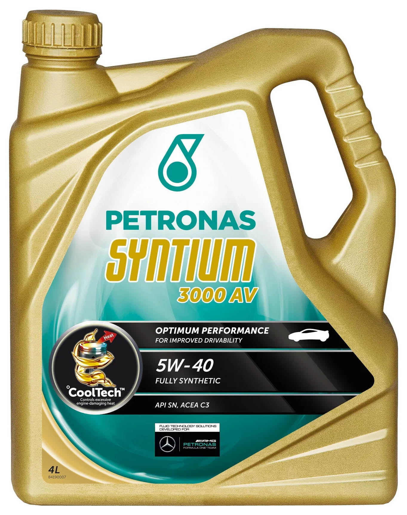 Моторное масло PETRONAS синтетическое Syntium 3000 AV 5W40 4л