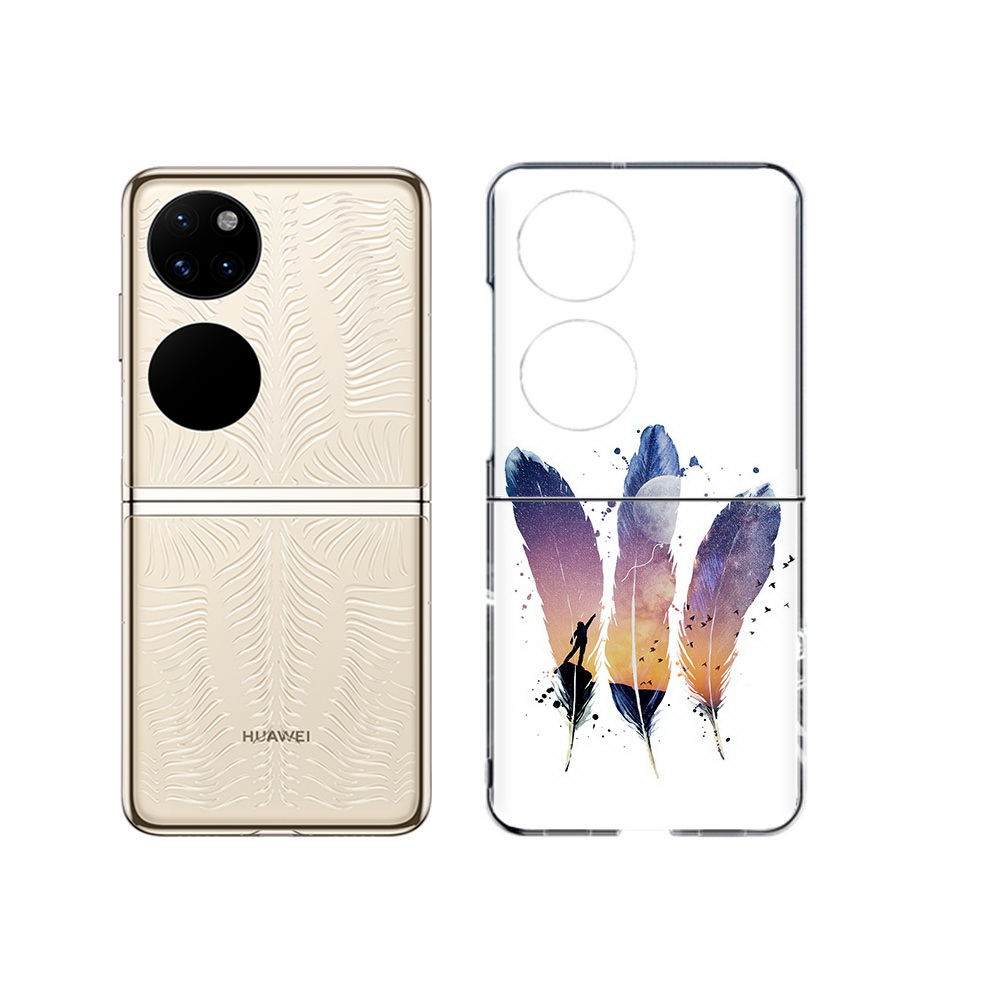 Чехол MyPads Tocco для Huawei P50 небесные перья (PT225999.71.519)