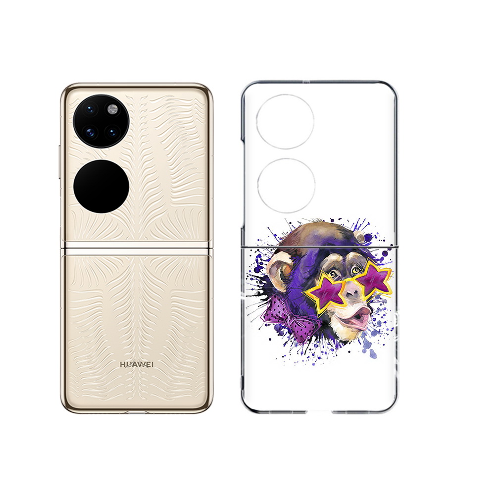 

Чехол MyPads Tocco для Huawei P50 обезьяна в очках (PT225999.71.524), Прозрачный, Tocco