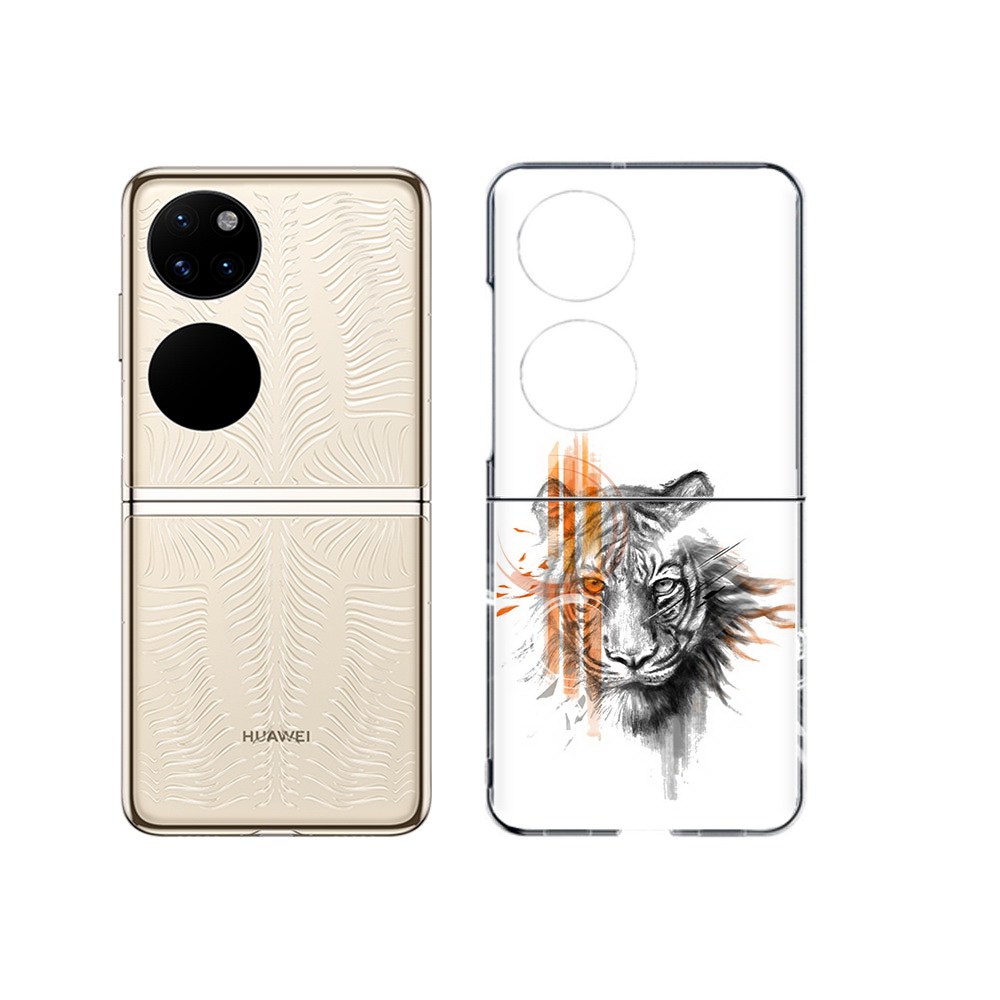 

Чехол MyPads Tocco для Huawei P50 огненный тигр (PT225999.71.526), Прозрачный, Tocco