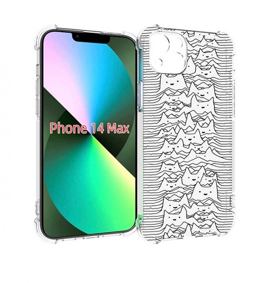 

Чехол MyPads черно белые коты 3D для iPhone 14 Plus (6.7), Прозрачный, Tocco