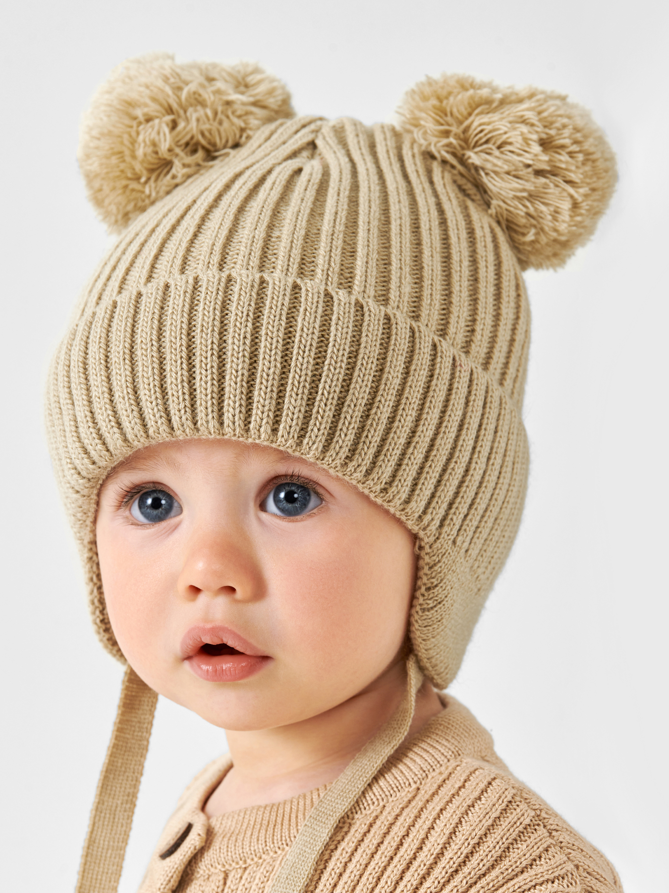 Шапка детская Happy Baby 89076, beige, 46