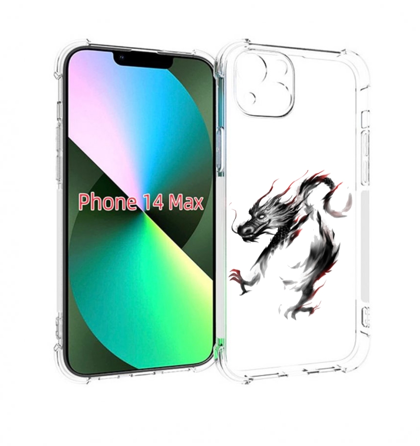 

Чехол MyPads черный дракон для iPhone 14 Plus (6.7), Прозрачный, Tocco