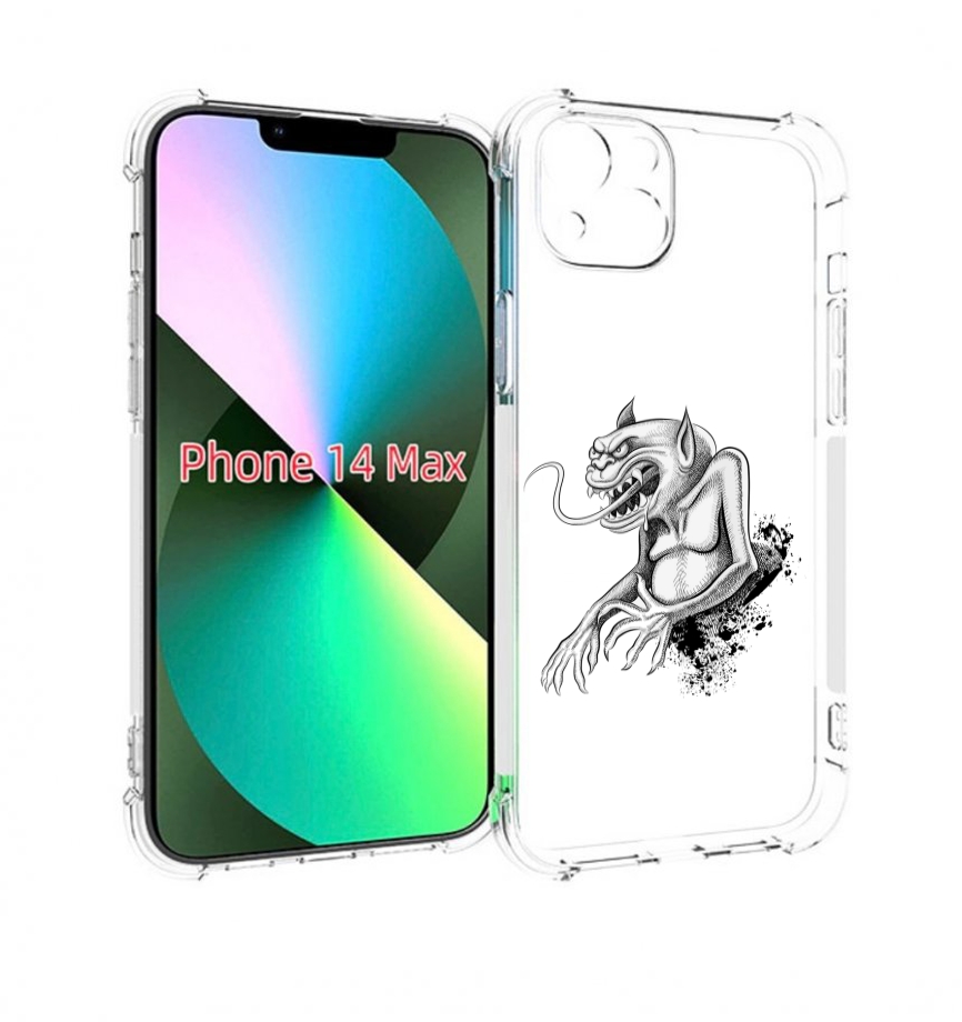 

Чехол MyPads черт для iPhone 14 Plus (6.7), Прозрачный, Tocco