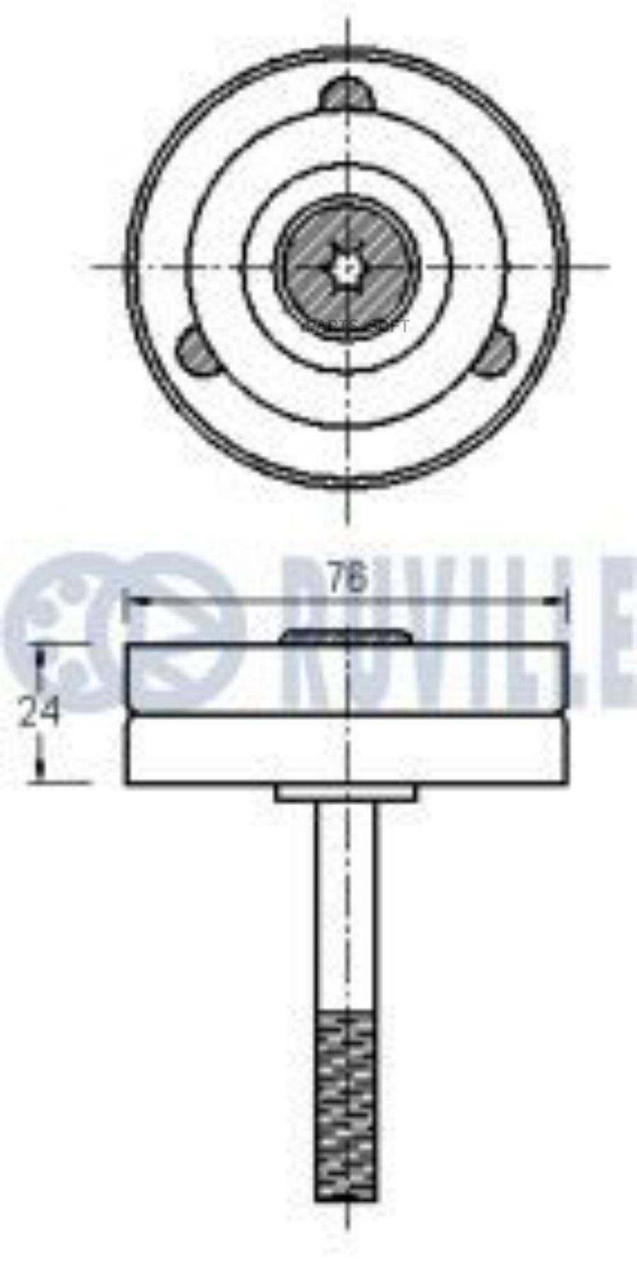 

Ролик Руч.Ремня Audi/Vw 1.2 2001 = 1Шт Ruville 541460