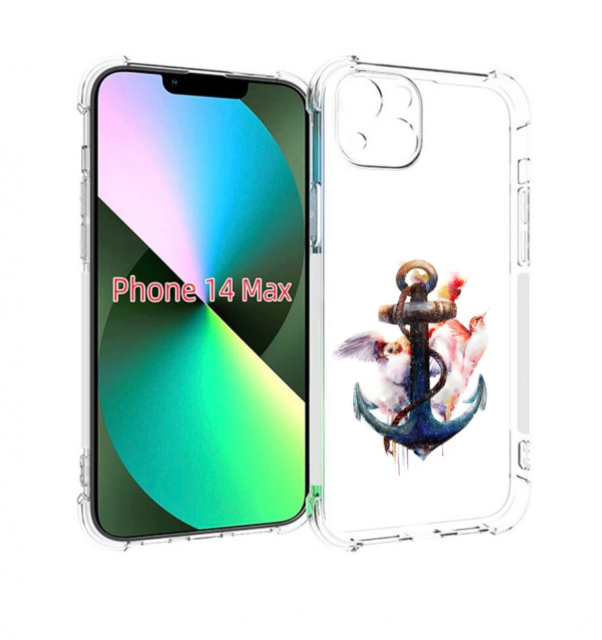 

Чехол MyPads якорь с птицами для iPhone 14 Plus (6.7), Прозрачный, Tocco