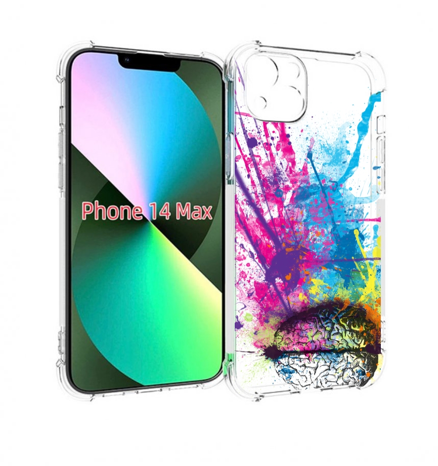 

Чехол MyPads яркий красочный мозг для iPhone 14 Plus (6.7), Прозрачный, Tocco