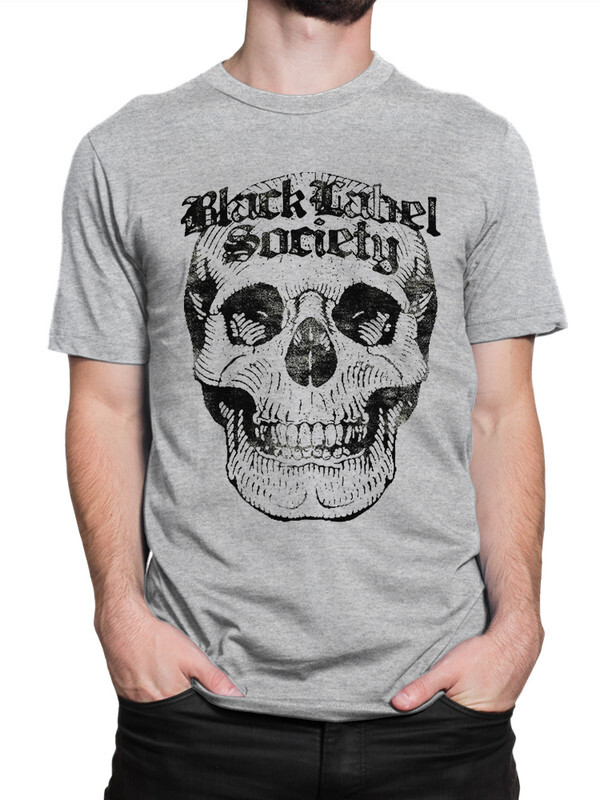 фото Футболка мужская design heroes череп black label society серая 2xl