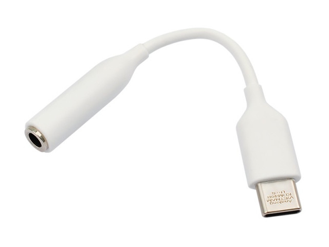 фото Кабель vixion usb type-c - jack 3.5 вилка-розетка м (ad27 white)