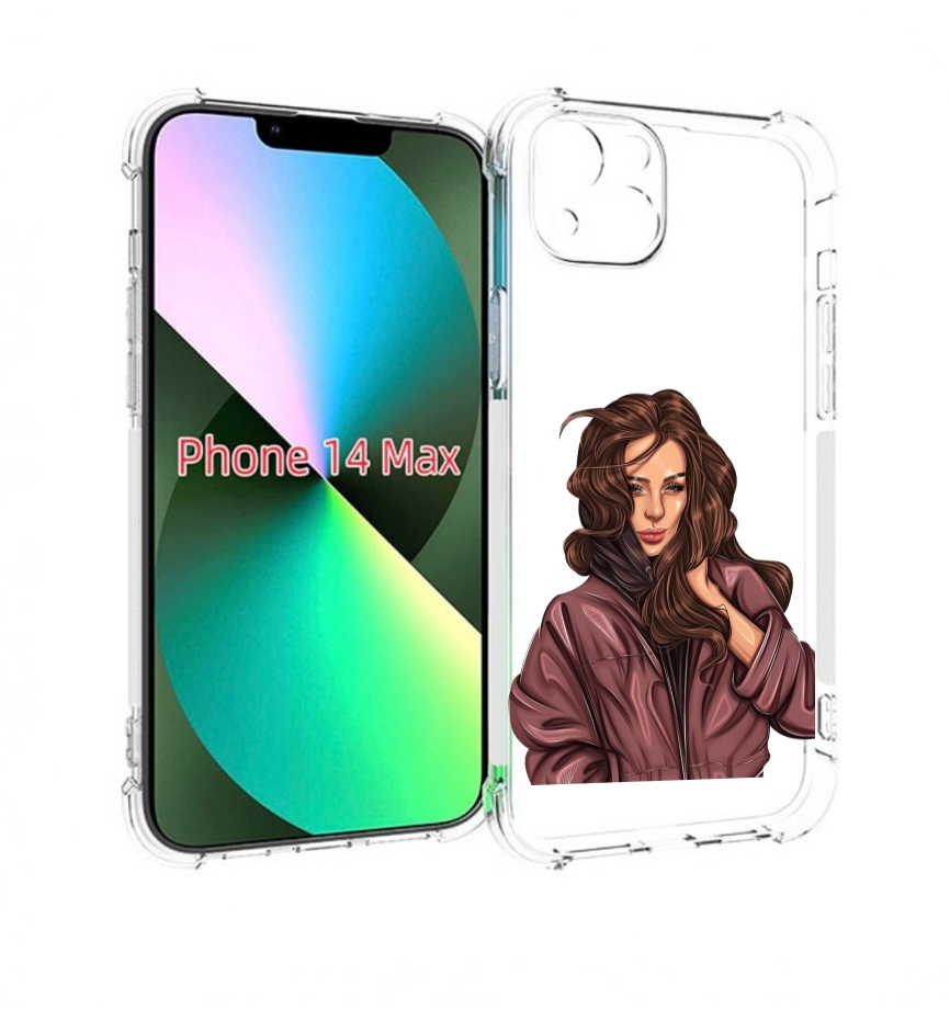 

Чехол MyPads Арт рисунок девушки для iPhone 14 Plus (6.7), Прозрачный, Tocco