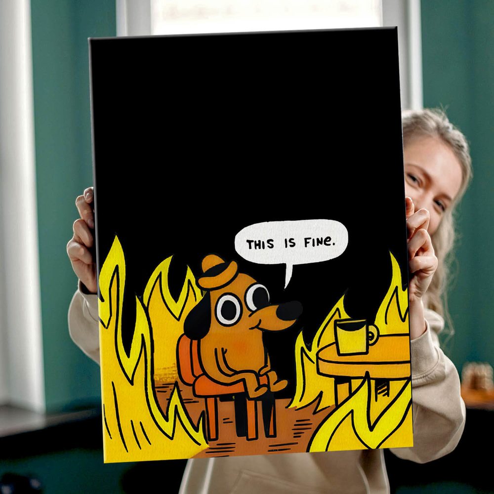 

Картина Red Panda This is Fine40х60