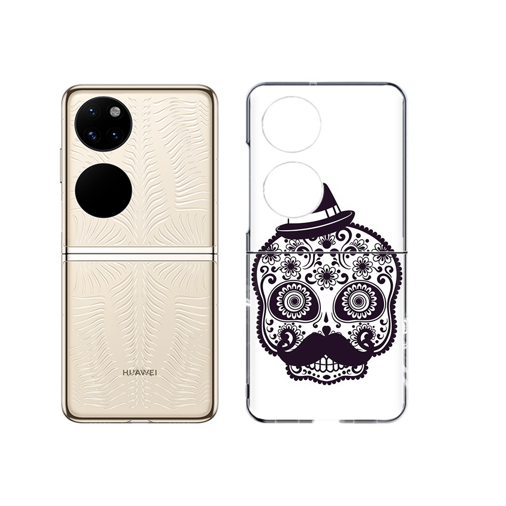 

Чехол MyPads Tocco для Huawei P50 разрисованный скелет (PT225999.71.575), Прозрачный, Tocco