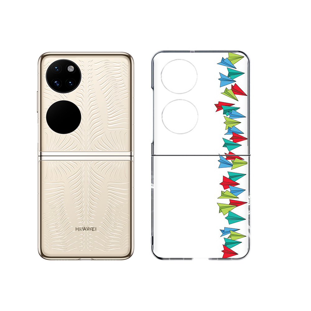 

Чехол MyPads Tocco для Huawei P50 самолетики из листочков (PT225999.71.593), Прозрачный, Tocco