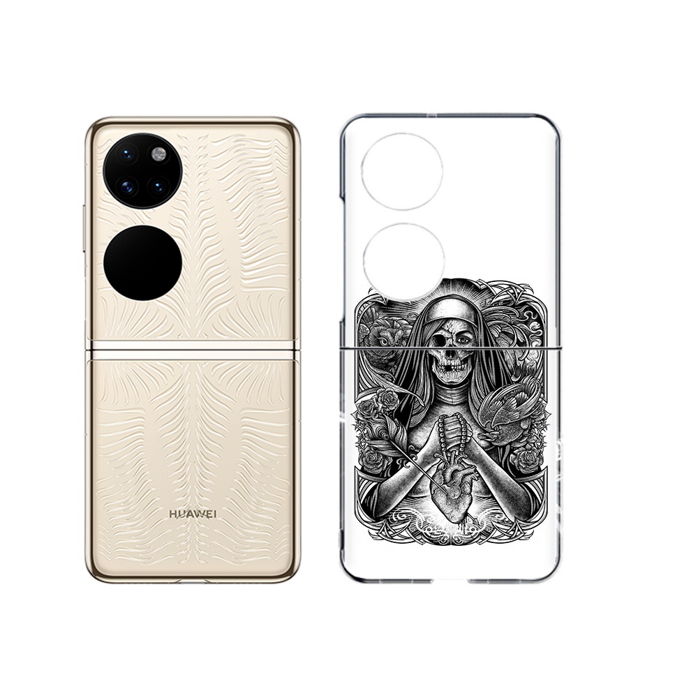 

Чехол MyPads Tocco для Huawei P50 скелет с сердцем (PT225999.71.603), Прозрачный, Tocco
