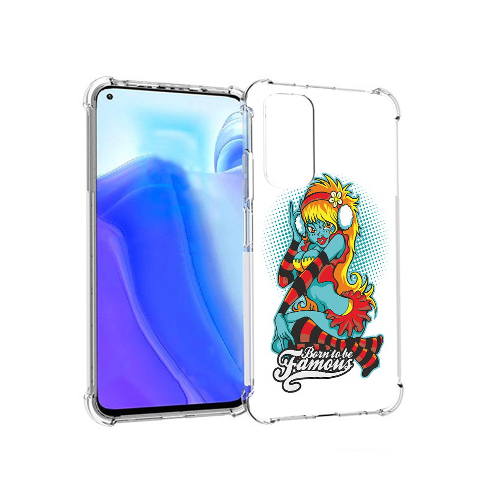 

Чехол MyPads Tocco для Xiaomi Redmi Note 11S нарисованная девушка в наушниках, Tocco