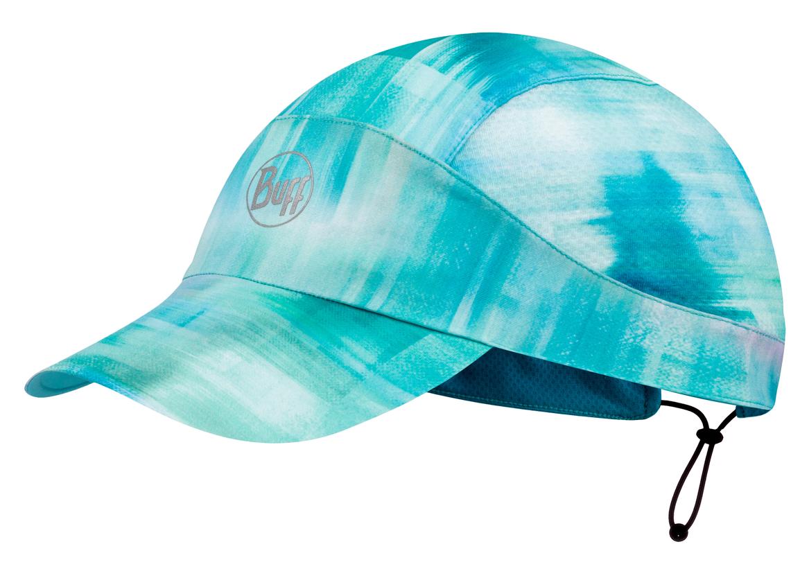 фото Кепка buff pack run cap marbled turquoise (us:s/m)