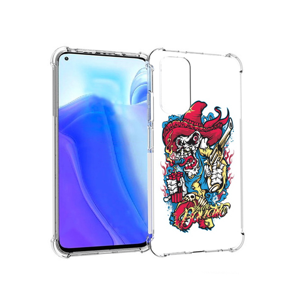 

Чехол MyPads Tocco для Xiaomi Redmi Note 11S нарисованный скелет с писталетом, Tocco