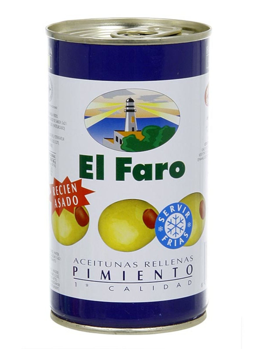 Оливки El Faro Chupadedos в масле, с паприкой и специями, 330 г